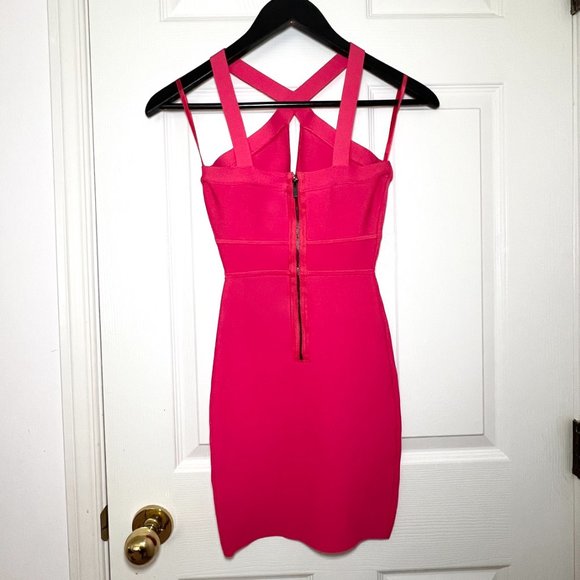 BCBG Martha Bandage Dress Lipstick Red | Size XXS - Picture 4 of 4
